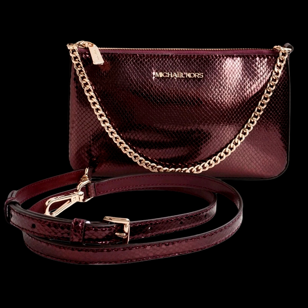 Michael Kors GIFT BOX SET $548 Bag w/ Chain & Crossbody Straps & Cardholder BNIB - Picture 5 of 9